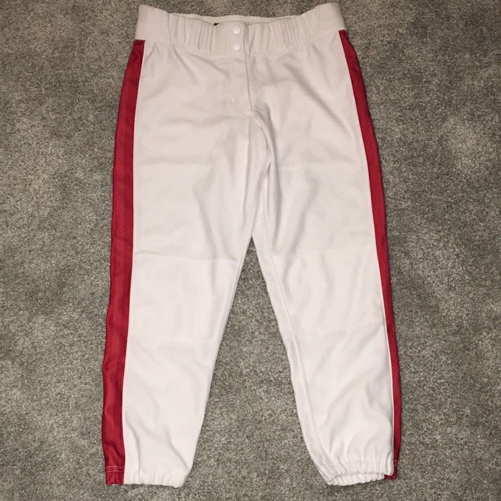 Adidas IU Indiana Hoosiers youth baseball kids sports pants M White Red